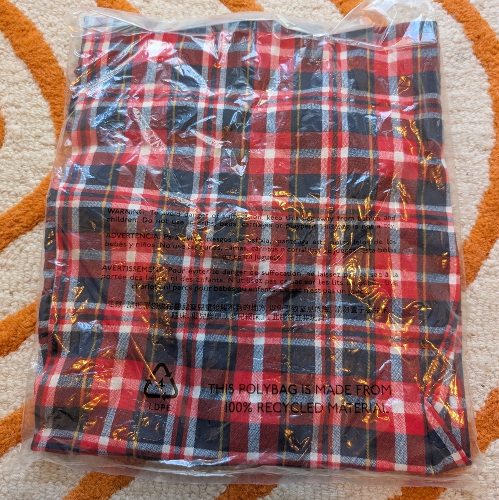 NWT Tissue turtleneck in plaid XS - Picture 2 of 2